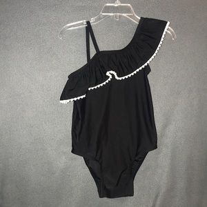 Old Navy Pom-Pom One Shoulder Swimsuit